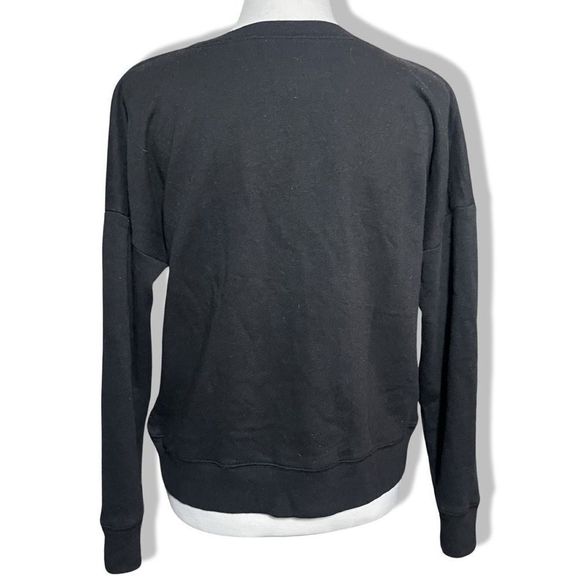 JUSTICE Black Graphic Pullover Sweater w/ White Print, Soft & Cozy, Size 14/16 - Picture 6 of 6
